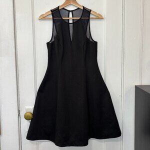 GUESS Los Angeles Women's Black Evening Illusion Scuba Fit & Flare Dress, Size 6